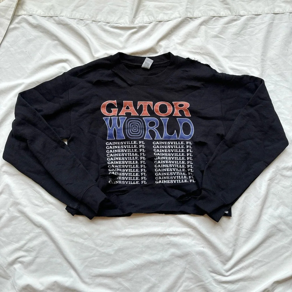 University of florida uf gators fuzzy soft distressed ASTROWORLD crewneck